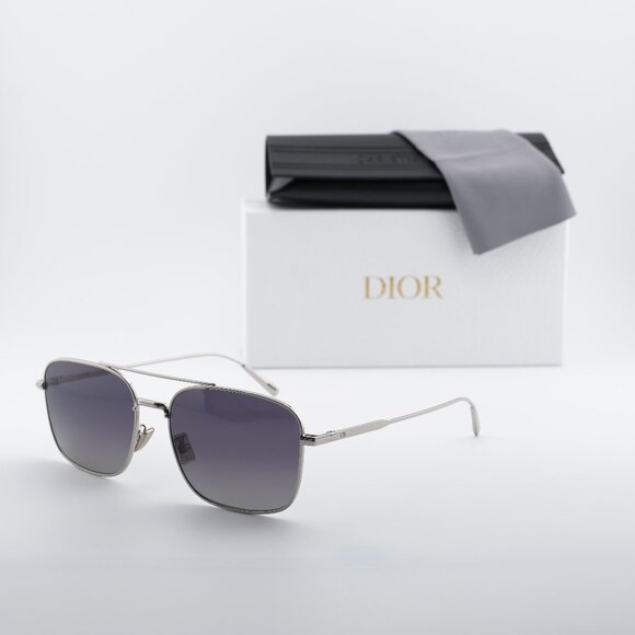 Dior DIORBLACKSUIT N1F F0P3 Square Sunglasses - Palladium/Grey